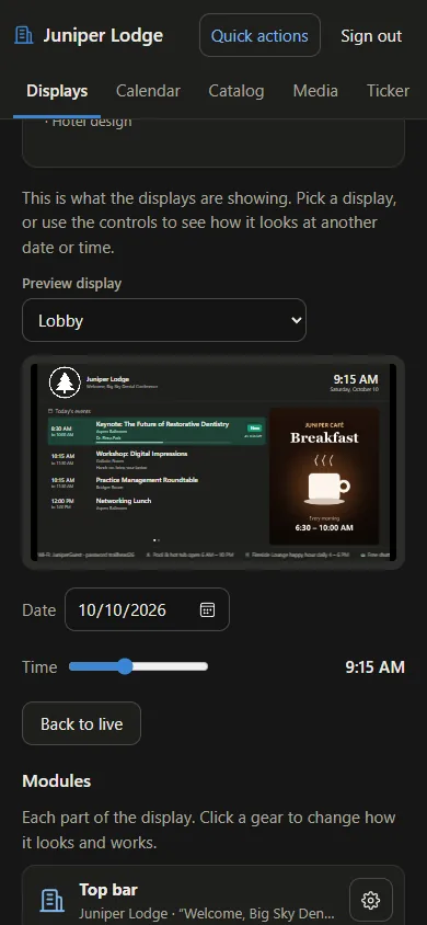 The same tab on a phone.